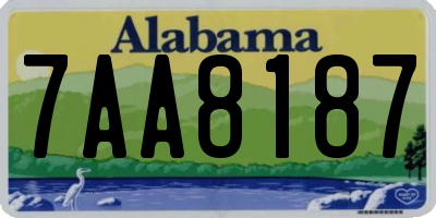 AL license plate 7AA8187