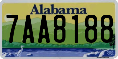 AL license plate 7AA8188