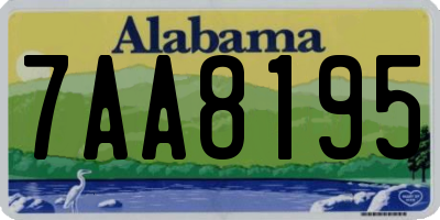 AL license plate 7AA8195