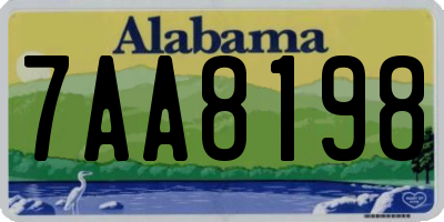 AL license plate 7AA8198