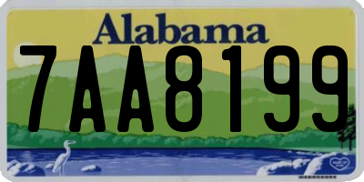 AL license plate 7AA8199