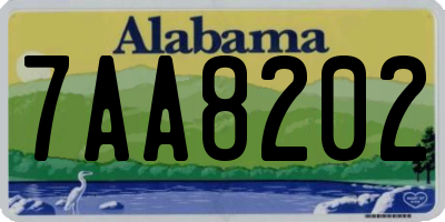 AL license plate 7AA8202