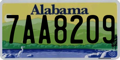 AL license plate 7AA8209