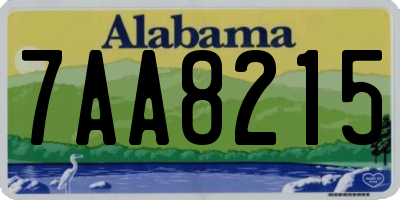 AL license plate 7AA8215