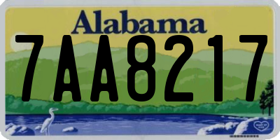 AL license plate 7AA8217