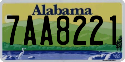 AL license plate 7AA8221