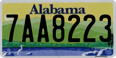 AL license plate 7AA8223