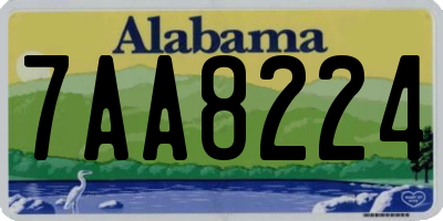 AL license plate 7AA8224