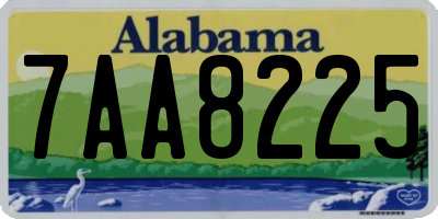 AL license plate 7AA8225