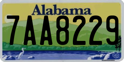 AL license plate 7AA8229