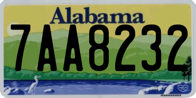 AL license plate 7AA8232