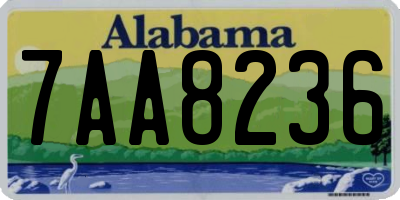 AL license plate 7AA8236