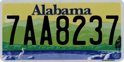 AL license plate 7AA8237