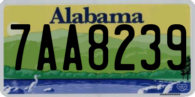 AL license plate 7AA8239