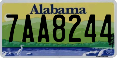 AL license plate 7AA8244