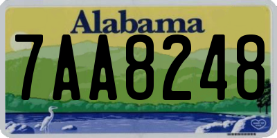 AL license plate 7AA8248
