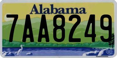 AL license plate 7AA8249