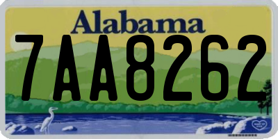 AL license plate 7AA8262