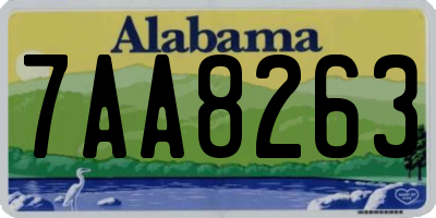 AL license plate 7AA8263