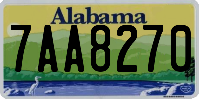 AL license plate 7AA8270