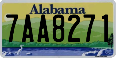 AL license plate 7AA8271