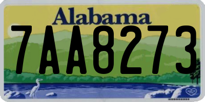 AL license plate 7AA8273