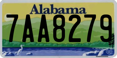 AL license plate 7AA8279