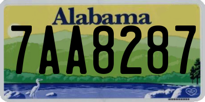 AL license plate 7AA8287