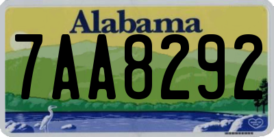 AL license plate 7AA8292