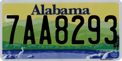 AL license plate 7AA8293