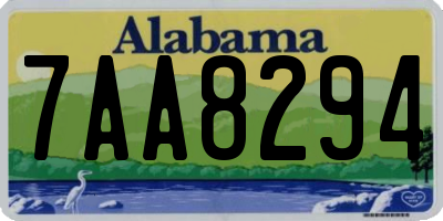 AL license plate 7AA8294