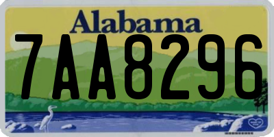 AL license plate 7AA8296