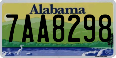 AL license plate 7AA8298