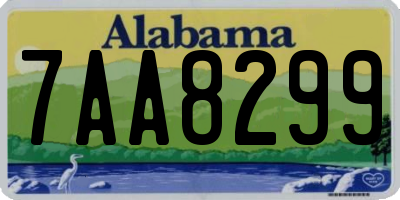 AL license plate 7AA8299