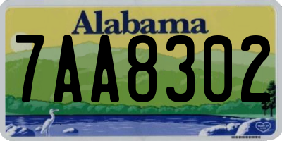 AL license plate 7AA8302