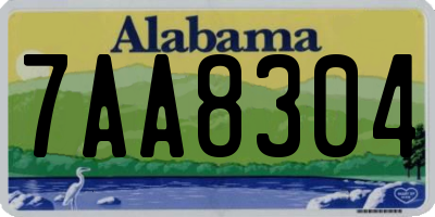 AL license plate 7AA8304