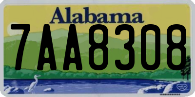 AL license plate 7AA8308