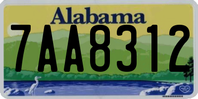AL license plate 7AA8312