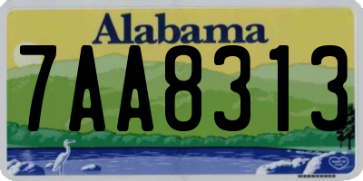 AL license plate 7AA8313