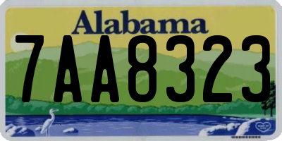 AL license plate 7AA8323