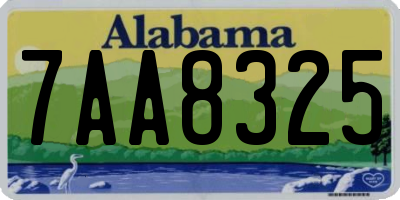 AL license plate 7AA8325