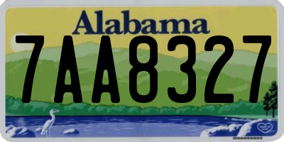 AL license plate 7AA8327