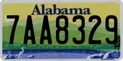 AL license plate 7AA8329