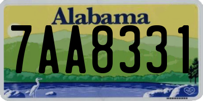 AL license plate 7AA8331
