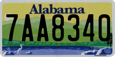 AL license plate 7AA8340