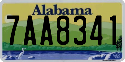 AL license plate 7AA8341