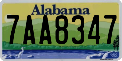 AL license plate 7AA8347