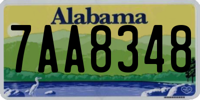 AL license plate 7AA8348