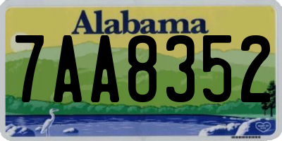 AL license plate 7AA8352