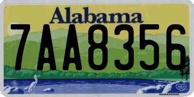 AL license plate 7AA8356